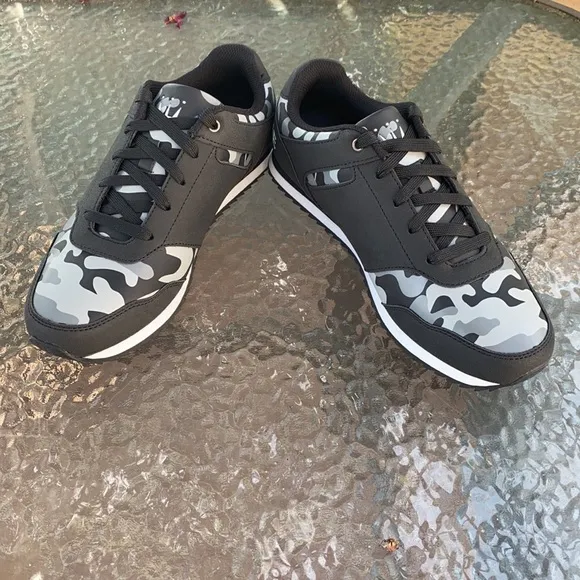 DADA MEN'S FASHION SNEAKERS CAMO BLACK SIZE 9.5 US