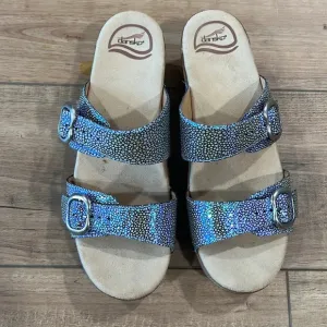 Dansko - 40, “Sophie” two strap iridescent clog sandal