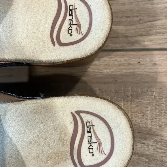 Dansko - 40, “Sophie” two strap iridescent clog sandal