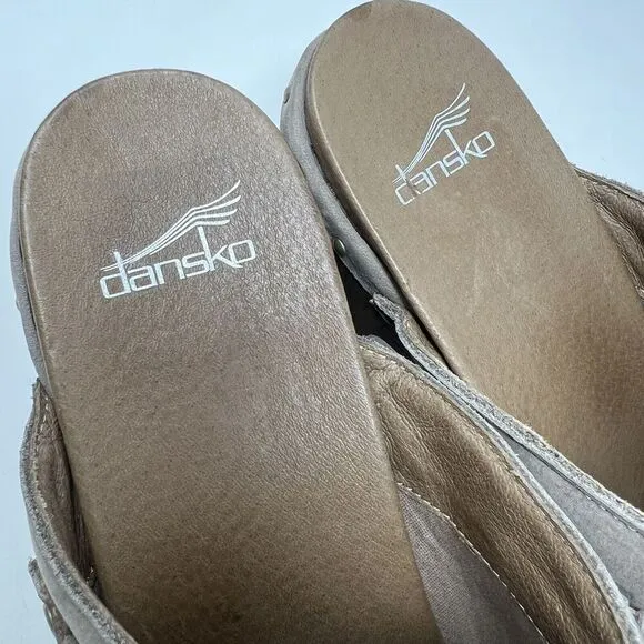 Dansko Deni Clog Mule Slip On Leather Fringe Shoes EU 42 Women’s Size 11.5-12