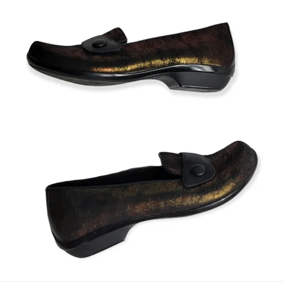 Dansko Olena Metallic Bronze Slip On Shoes