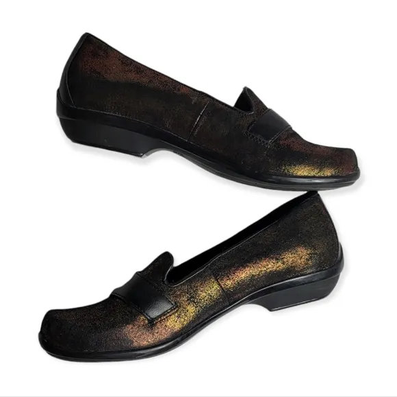 Dansko Olena Metallic Bronze Slip On Shoes