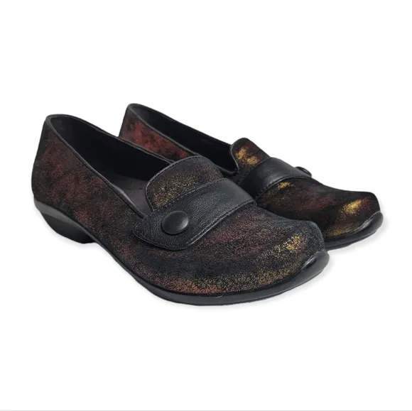 Dansko Olena Metallic Bronze Slip On Shoes