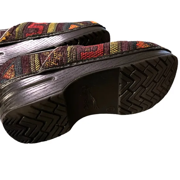 Dansko Professional Aztec Southwestern Native Tapestry Clogs EU 37 US 6.5-7