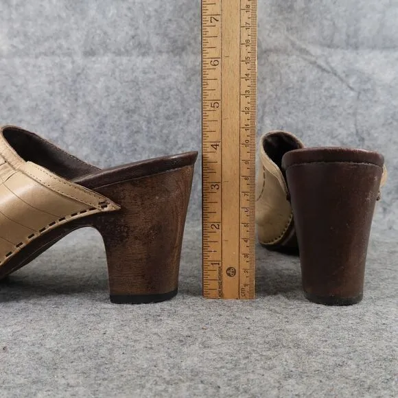Dansko Shoes Womens 41 Sandals Leather Fashion Wood Block Heel Platform Classic