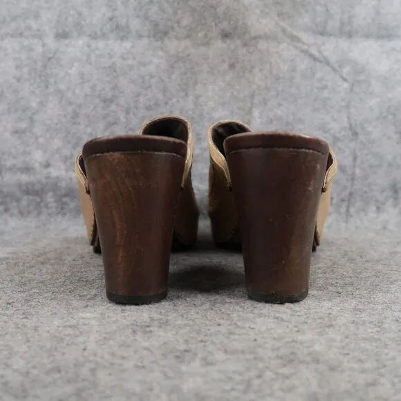 Dansko Shoes Womens 41 Sandals Leather Fashion Wood Block Heel Platform Classic