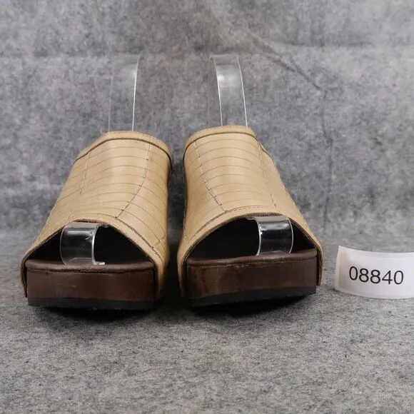 Dansko Shoes Womens 41 Sandals Leather Fashion Wood Block Heel Platform Classic