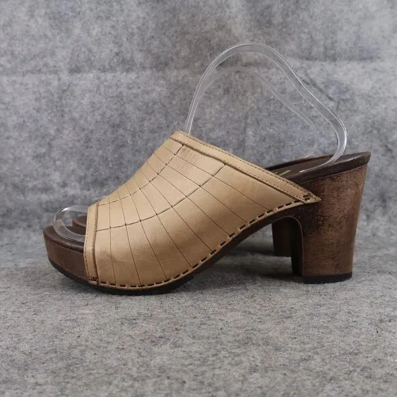 Dansko Shoes Womens 41 Sandals Leather Fashion Wood Block Heel Platform Classic