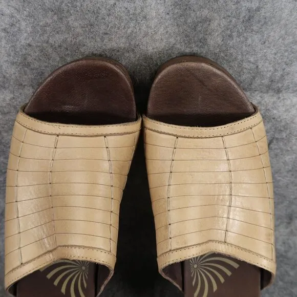 Dansko Shoes Womens 41 Sandals Leather Fashion Wood Block Heel Platform Classic