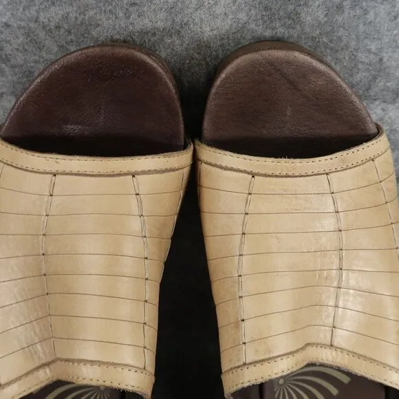 Dansko Shoes Womens 41 Sandals Leather Fashion Wood Block Heel Platform Classic