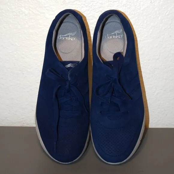 Dansko Women's Alissa Blue Leather Athletic Shoes Sz 41(10.5-11)