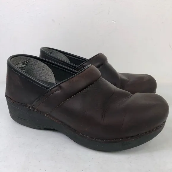 Dansko XP Leather Slip On Clog Shoes