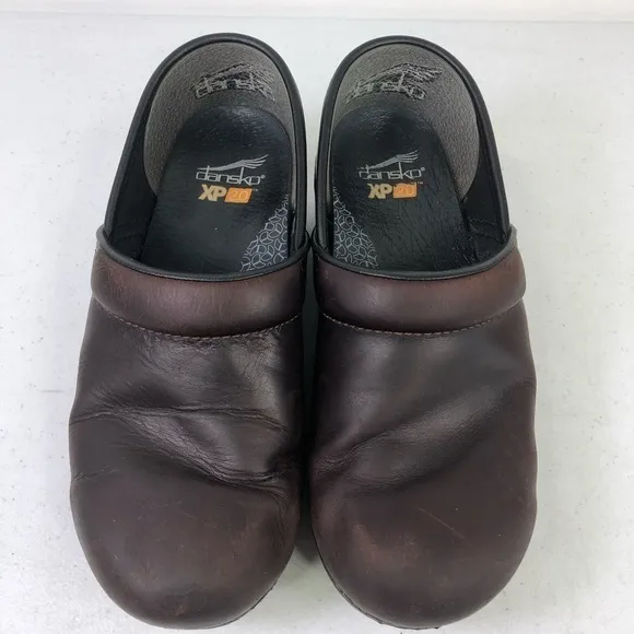 Dansko XP Leather Slip On Clog Shoes