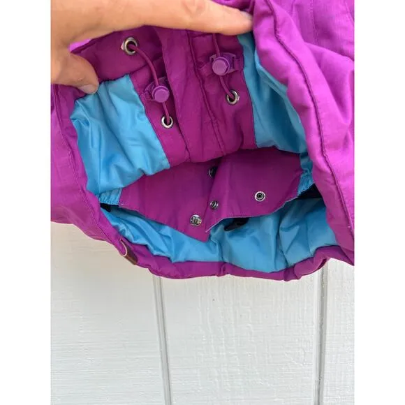 DC Shoes Girl's Ski Snowboard Jacket, Adjustable, Purple, Hooded Sz 8