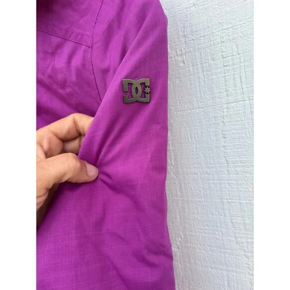 DC Shoes Girl's Ski Snowboard Jacket, Adjustable, Purple, Hooded Sz 8