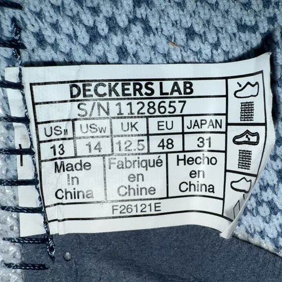 Decker X Lab Men's Teal Blue Yellow Sneakers Running Shoes, Sz 13