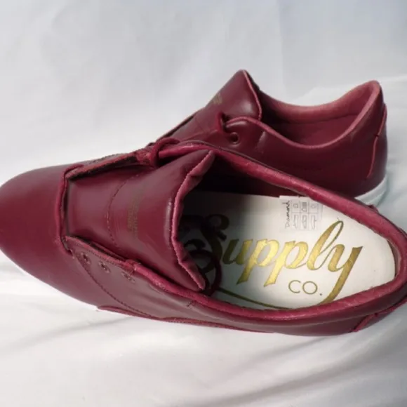 DIAMOND SUPPLY CO. Leather Maroon Sneaker Shoes