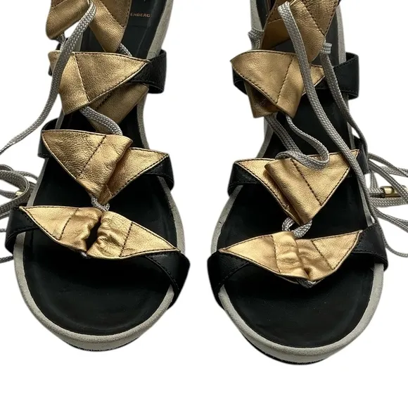 Diane von Furstenberg lace up gladiator heel Size‎ 8.5