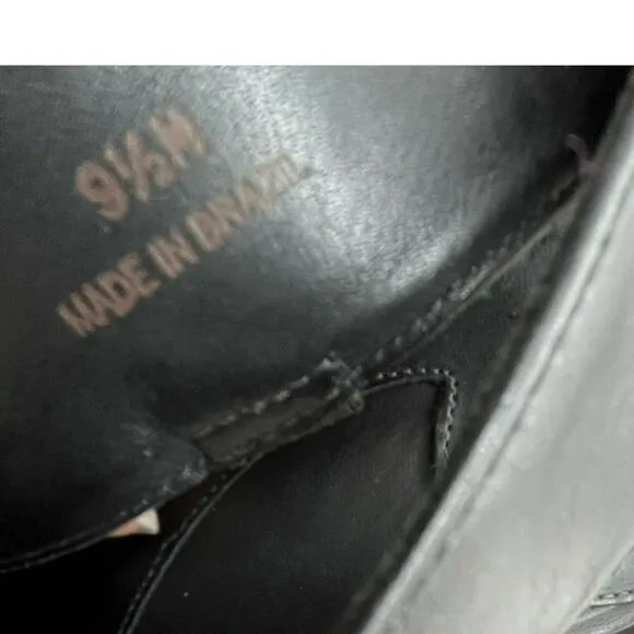 Diane Von Furstenberg Slingback Stiletto Heels Womens Black Leather Size 9.5 M
