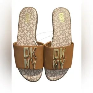 DKNY Women's Tan Slide Sandals NEW