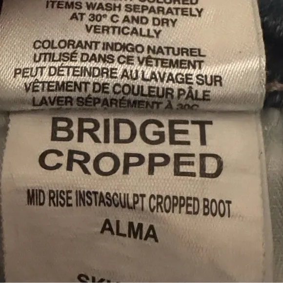 DL1961 ‘Bridgette’ Cropped Bootcut Jean in Alma Wash Size 30