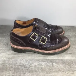 Doc Dr. Martens Carl Mary Jane Buckles Leather Womens Shoes Flats Size UK 6 US 8