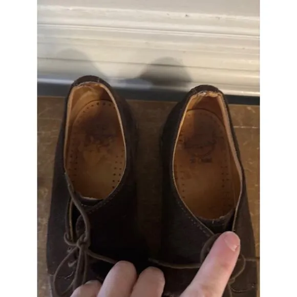Doc DR MARTENS MENS Size 6 SUEDE OXFORD SHOES Lace Up Dark Brown