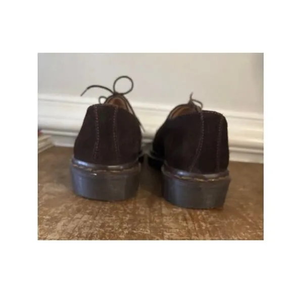 Doc DR MARTENS MENS Size 6 SUEDE OXFORD SHOES Lace Up Dark Brown