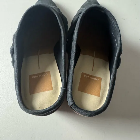 Dolce Vita Serla Womens Suede Pointed Toe Mules Size 7.5 Gray