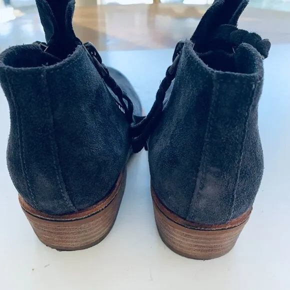 DOLCE VITA WOMAN SUTTON SUEDE ANKLE BOOTIE Sz 9.5 DARK GREY