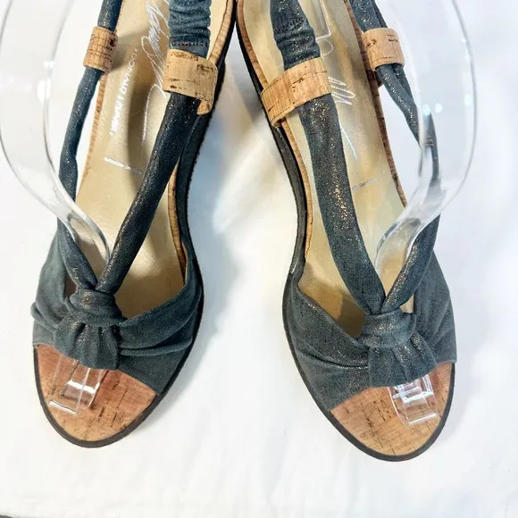 Donald J. Pliner Pola-60SF Slingback  Open Toe Women Wedge Sandals  SZ 8.5M