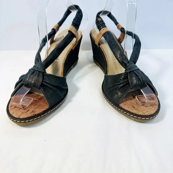 Donald J. Pliner Pola-60SF Slingback  Open Toe Women Wedge Sandals  SZ 8.5M