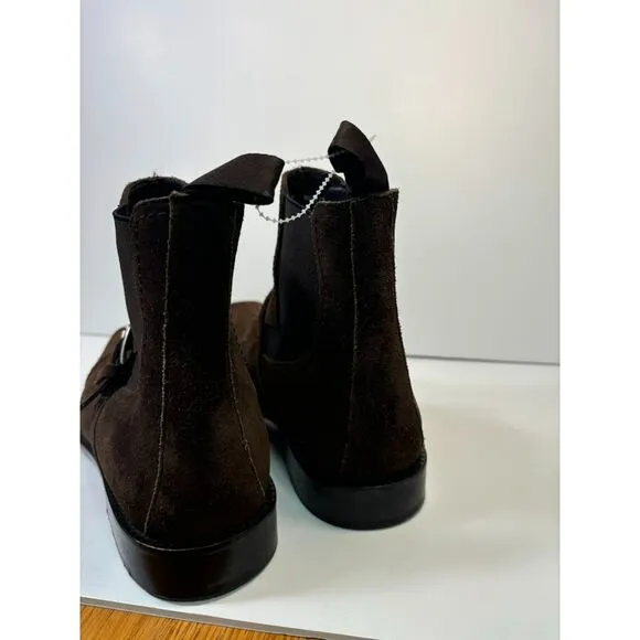 Donald J. Pliner Suede Leather Moritz Boots size 9.5 Men's Brown Steampunk Fall