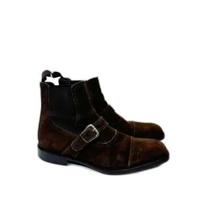 Donald J. Pliner Suede Leather Moritz Boots size 9.5 Men's Brown Steampunk Fall