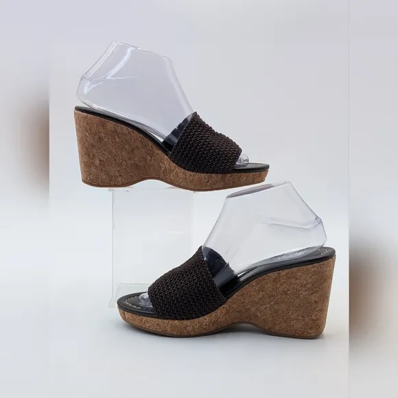 Donald Pliner Fortunea Basic Elastic Strech Sandal Brown Women 7.5M