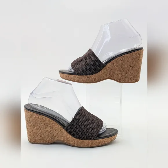 Donald Pliner Fortunea Basic Elastic Strech Sandal Brown Women 7.5M