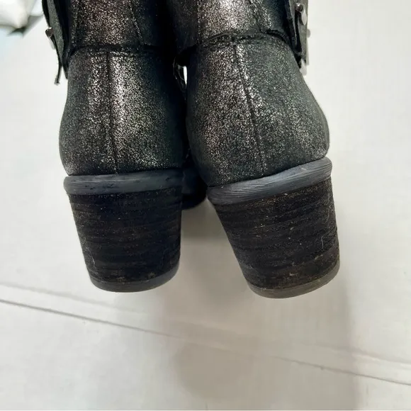 Donald Pliner Metallic Moto Boots