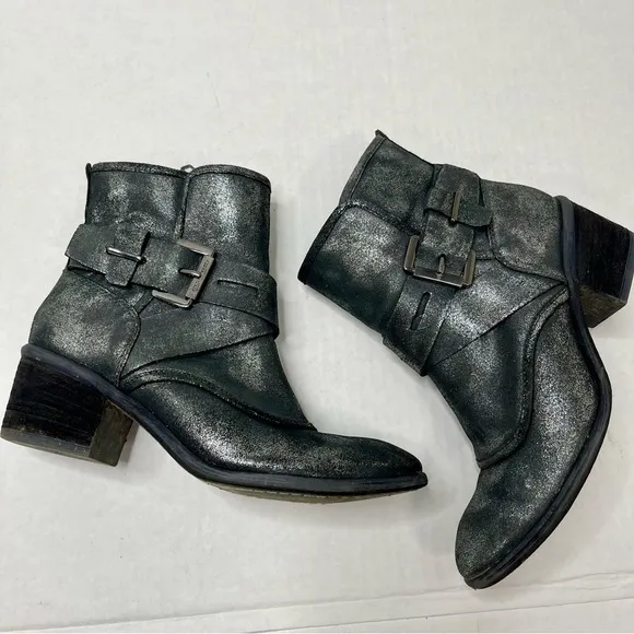 Donald Pliner Metallic Moto Boots