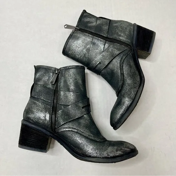 Donald Pliner Metallic Moto Boots