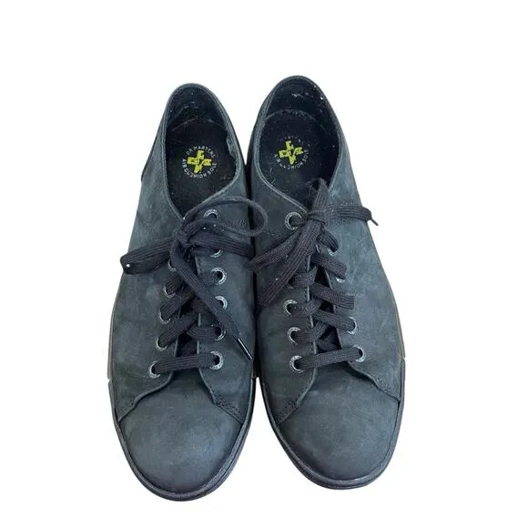 Dr. Doc Martens Farrell Shoes Suede Leather AW004 Men's 12 US M Black Sneakers