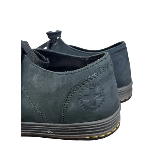 Dr. Doc Martens Farrell Shoes Suede Leather AW004 Men's 12 US M Black Sneakers