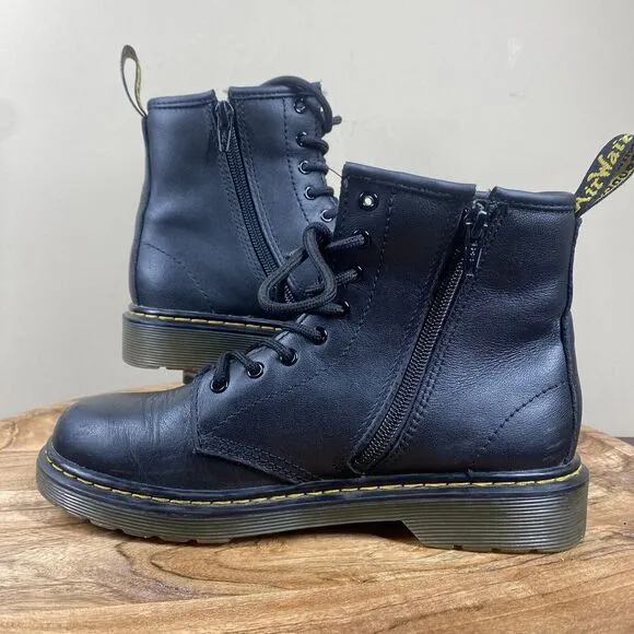 Dr Martens 1460 Pascal Leather Kids Black Size 4y Ankle Boots
