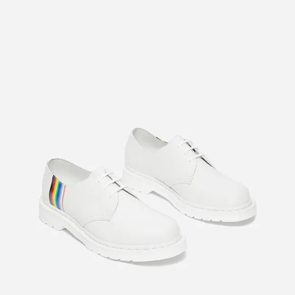 Dr Martens 1461 Pride Womens Shoes White Rainbow WHT 1461 PRIDE 025262 NEW Multi