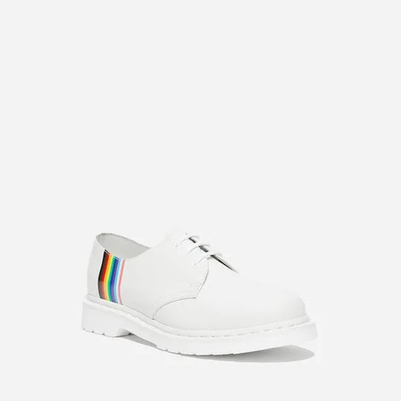 Dr Martens 1461 Pride Womens Shoes White Rainbow WHT 1461 PRIDE 025262 NEW Multi
