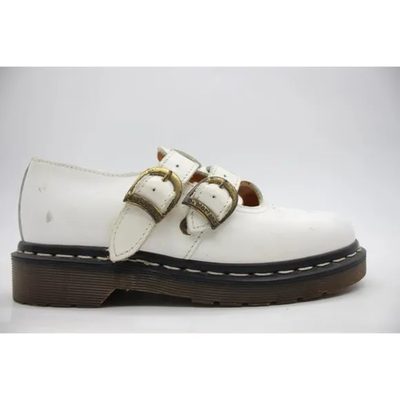 Dr. Martens 8065 Mary Jane Shoes Made In England Women's Size UK 3 White Leather