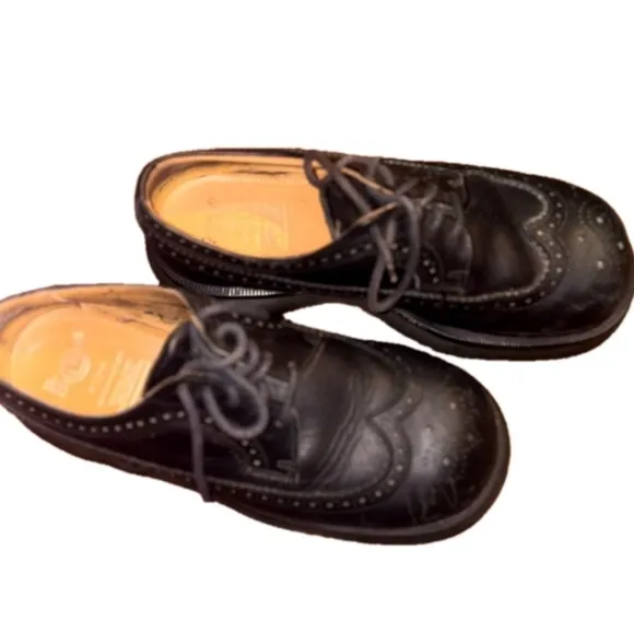 Dr. Martens Black Leather Oxford Shoes Vintage W10/M8
