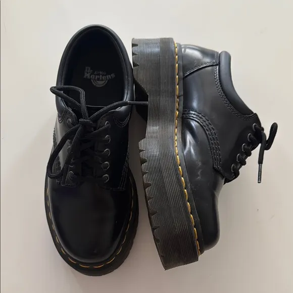 Dr. Martens Black Leather platform shoes