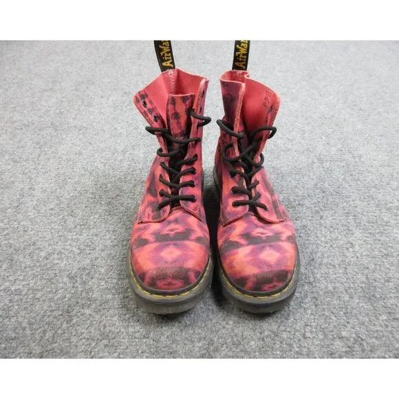 Dr Martens‎ Boots Womens Size 8 Pascal Purple Suede Tie Dye 1460 Lace Up Shoes