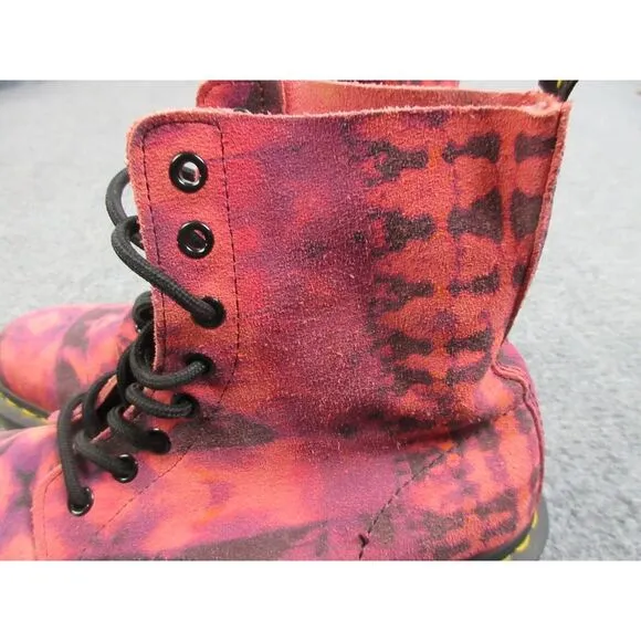 Dr Martens‎ Boots Womens Size 8 Pascal Purple Suede Tie Dye 1460 Lace Up Shoes