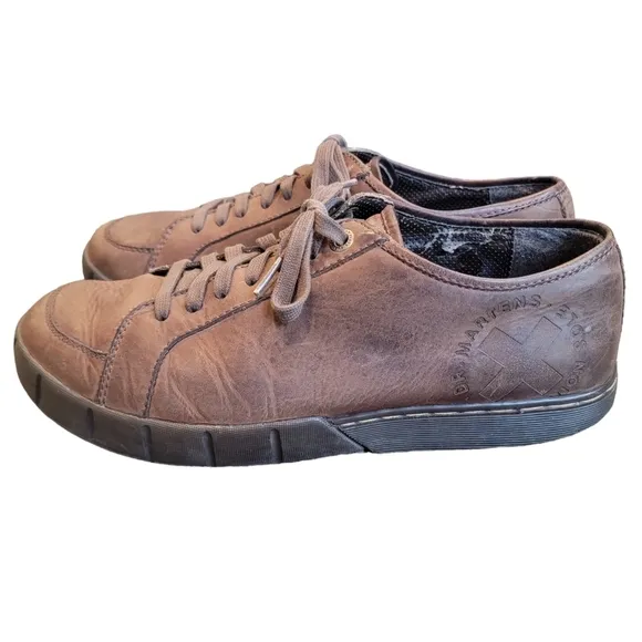 Dr. Martens Brown Leather Lace-Up Sneaker 7 Eyelet Men's 11